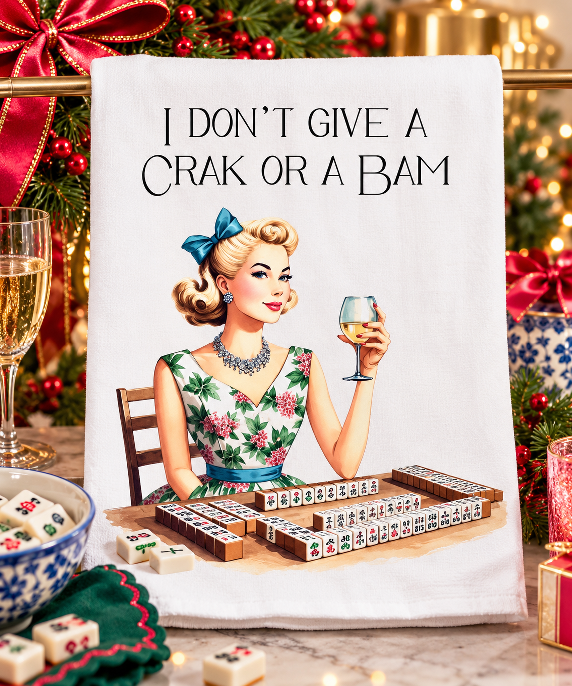 I Don't Give A Crak or A Bam Towel