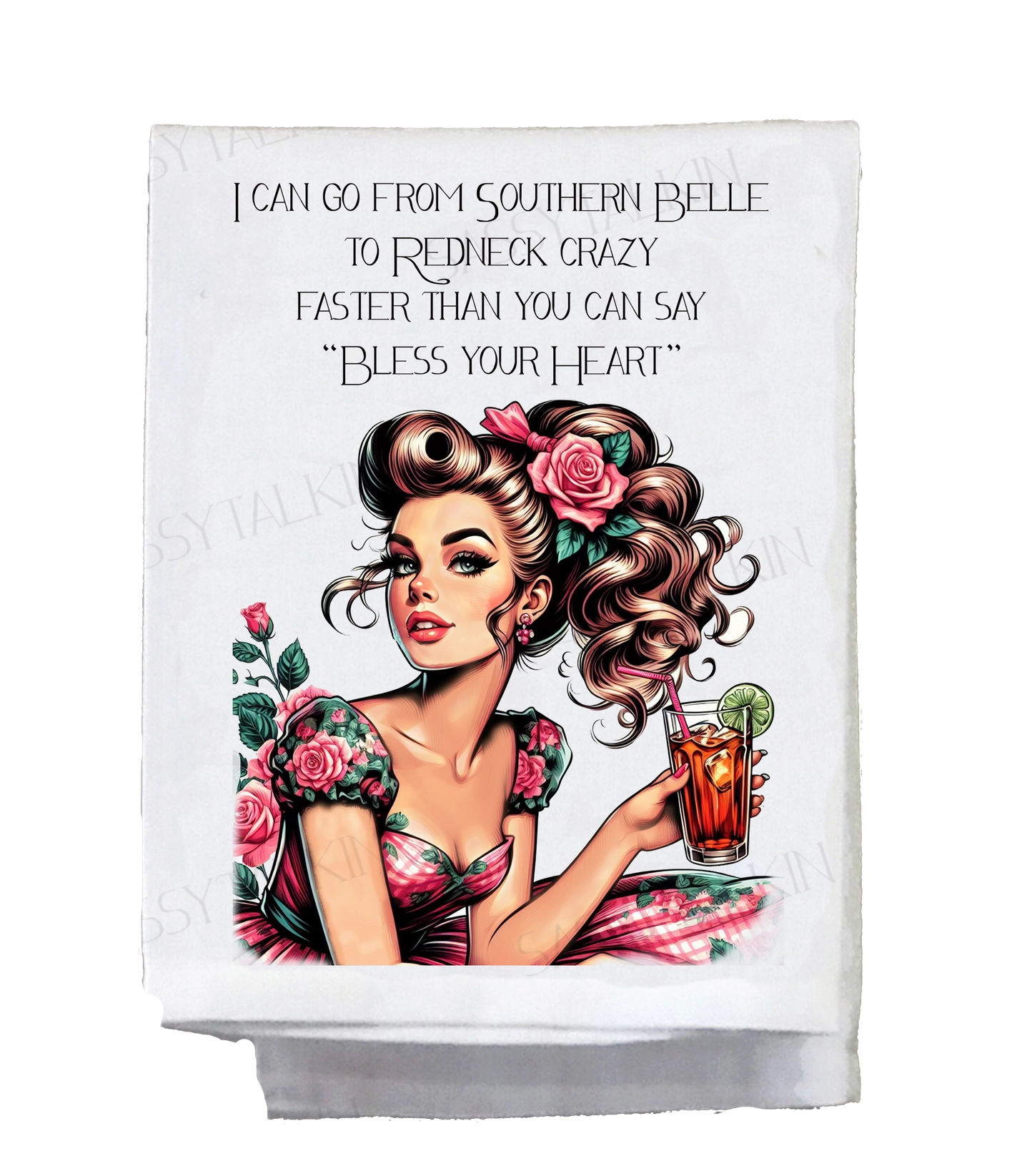 Southern Belle to Redneck Crazy Towel