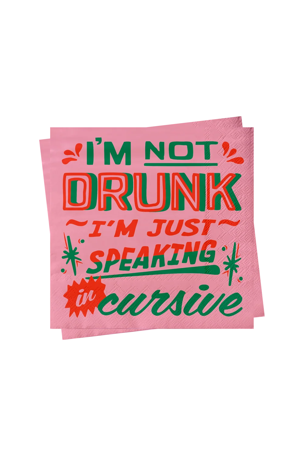 Cocktail Napkins - Speaking In Cursive– El Arroyo