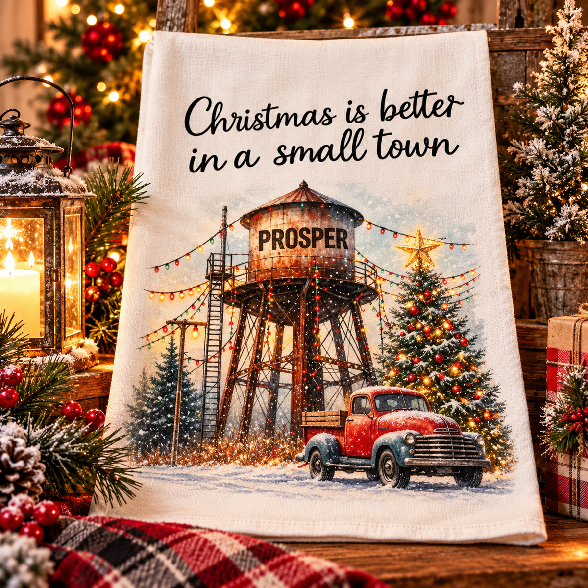 Christmas Is Better in A Small Town Prosper Towel