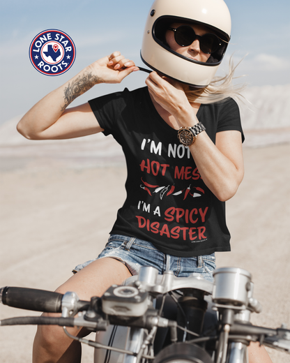 I'm Not a Hot Mess I'm a Spicy Disaster V-Neck T-Shirt
