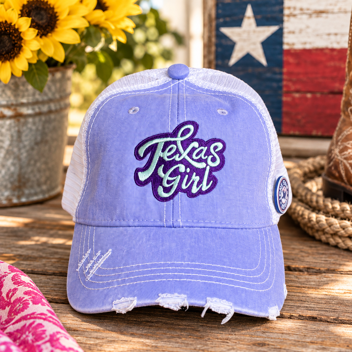 Texas Girl Sticker Hat (Multiple Styles)