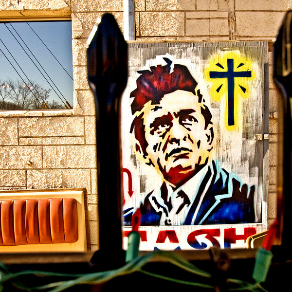 Johnny Cash Mural Coaster