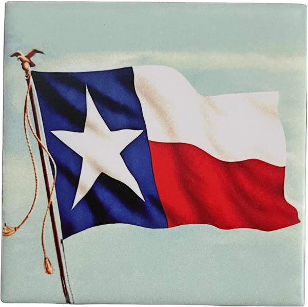 Waving Texas Flag Coaster