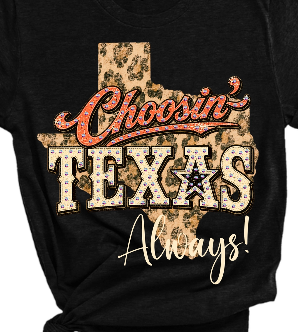 Choosin' Texas Rhinestone Graphic Tee