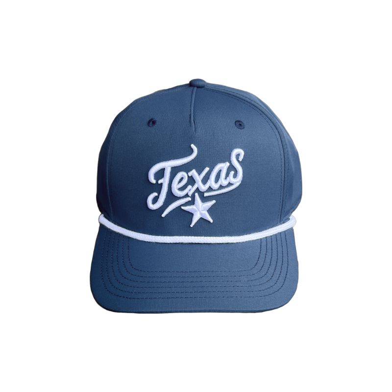 Classic Texas Rope Cap with bold embroidery and Western-inspired white rope.