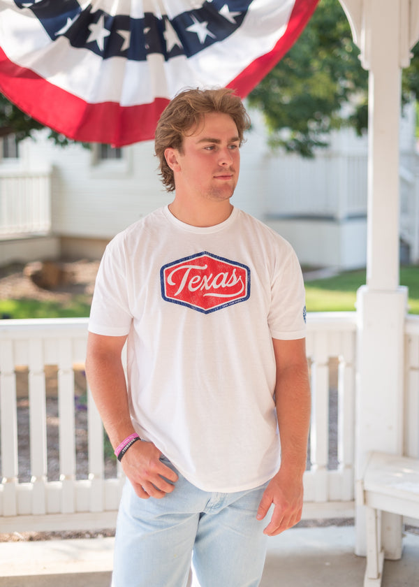 Texas Patriotic Hex Patch T-Shirt