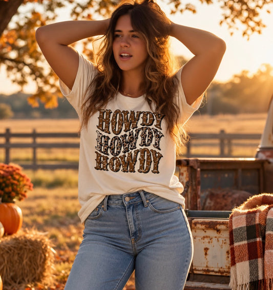 Howdy Howdy Howdy Rhinestone Graphic Tee