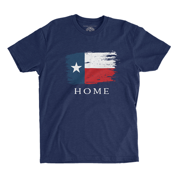 Texas Distressed Flag "Home" T-Shirt