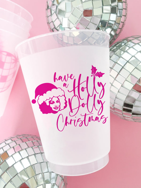 Holly Dolly Christmas Frosted Cups