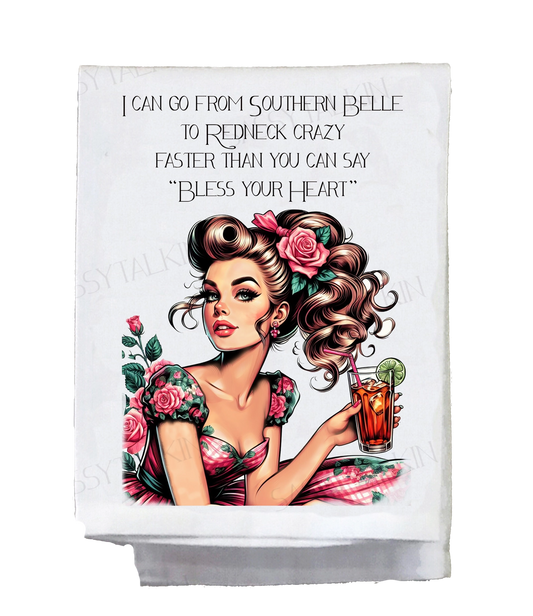 Southern Belle to Redneck Crazy Towel