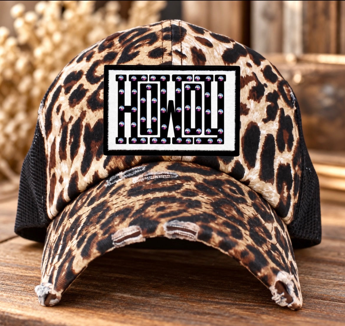Howdy Rhinestone Graphic Patch Cap