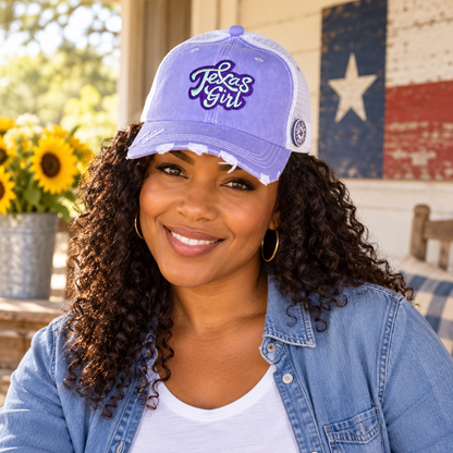Texas Girl Sticker Hat (Multiple Styles)