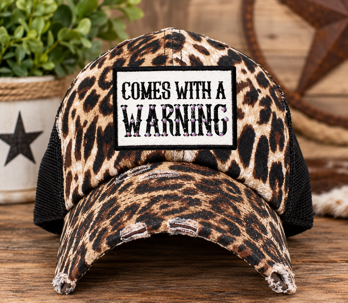 Comes with A Warning Graphic Patch Cap