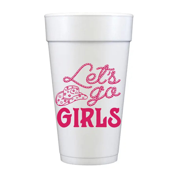 Let's Go Girls Cowgirl Rodeo Foam Cups