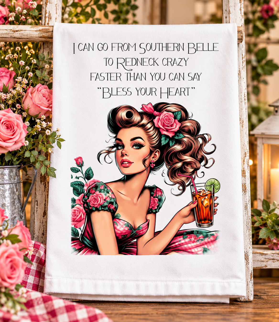 Southern Belle to Redneck Crazy Towel