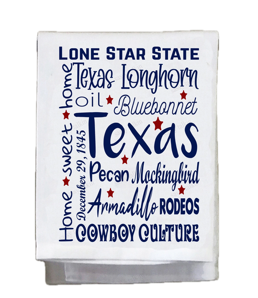 Texas Word Art Towel