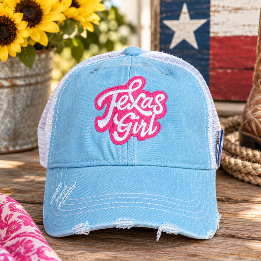Texas Girl Sticker Hat (Multiple Styles)