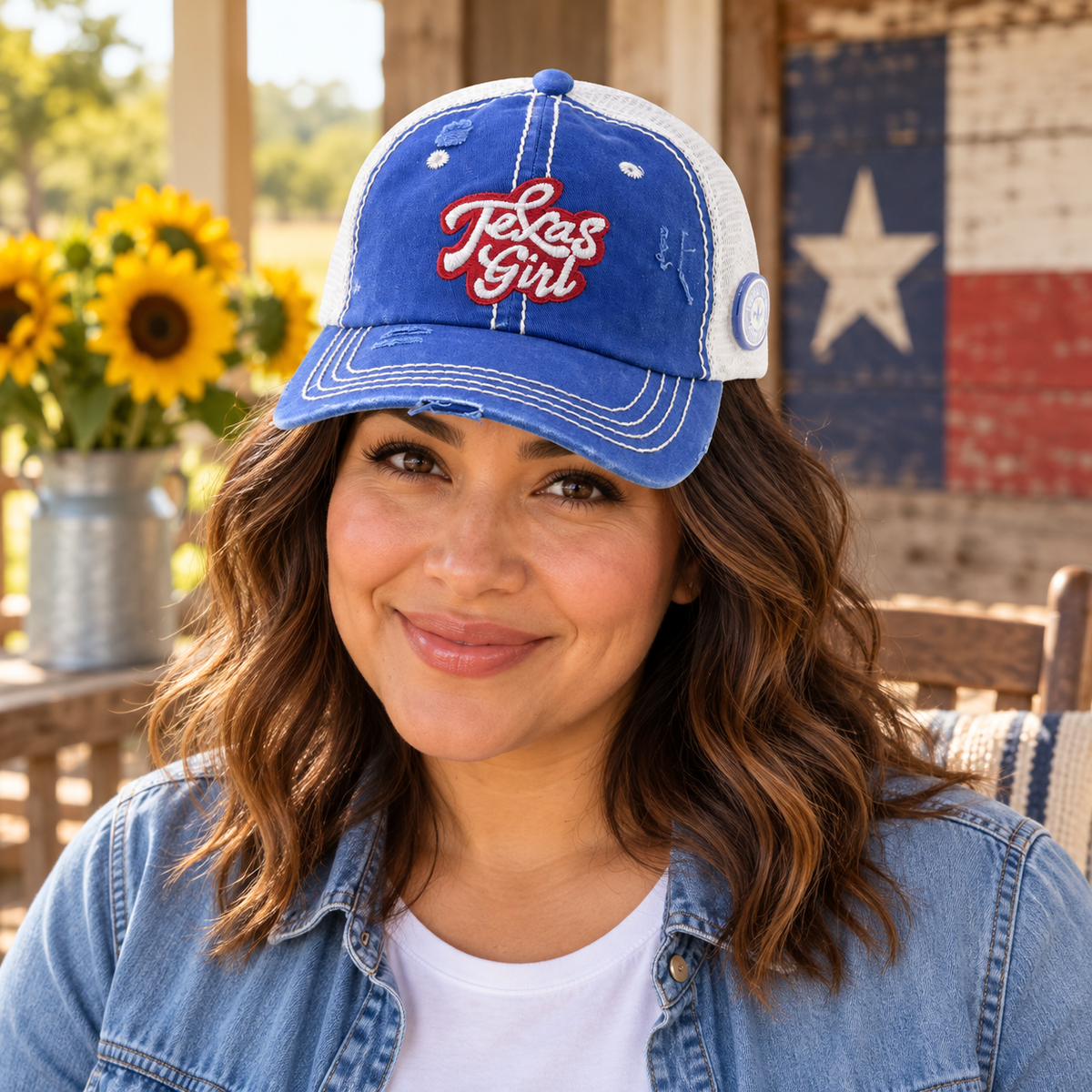 Texas Girl Sticker Hat (Multiple Styles)