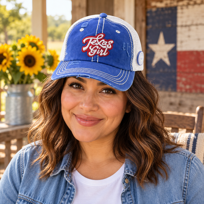 Texas Girl Sticker Hat (Multiple Styles)