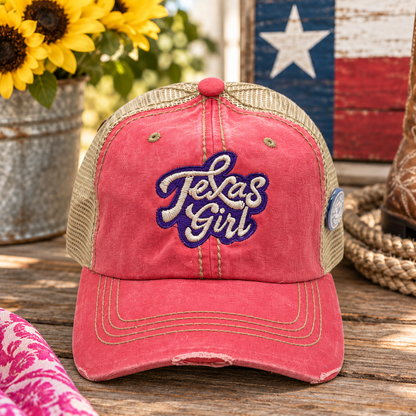 Texas Girl Sticker Hat (Multiple Styles)