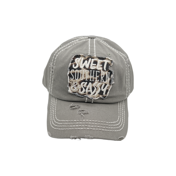 Sweet Southern & Sassy Distressed Hat