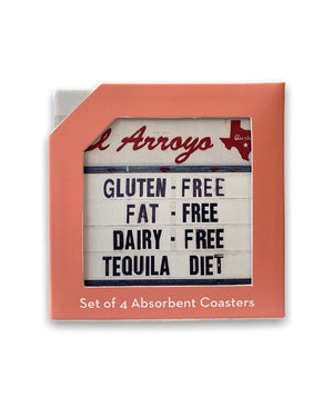 Lone Star Roots Coaster Set - Tequila Diet Coaster 