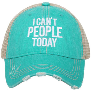 Lone Star Roots I Can't People Distressed Trucker Hat Hats Teal 