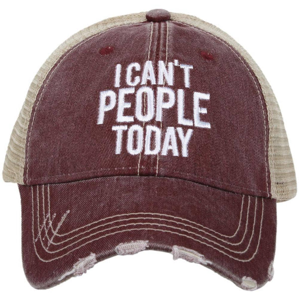 Lone Star Roots I Can't People Distressed Trucker Hat Hats Wine 