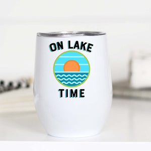Lone Star Roots On Lake Time Wine Cup Tumbler 