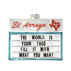 Lone Star Roots Ornament - World is Your Taco Ornament 