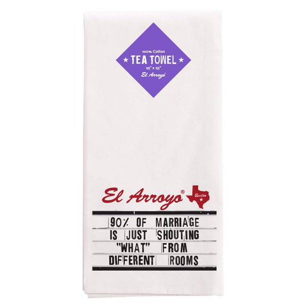 Lone Star Roots Tea Towel - 90% Of Marriage Sticker 