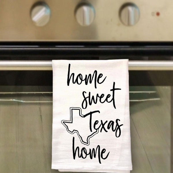 Lone Star Roots Tea Towel - Home Sweet Texas Home Towels 