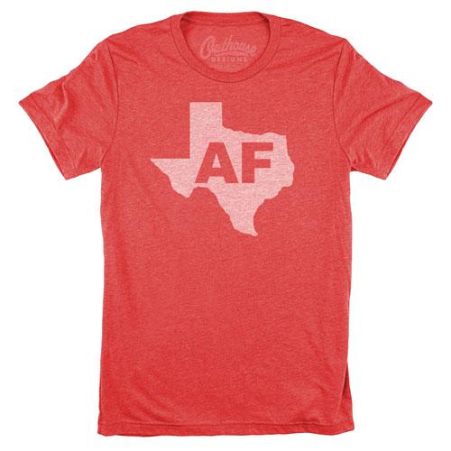 Lone Star Roots Texas AF T-Shirt Shirts Small Heather Red 