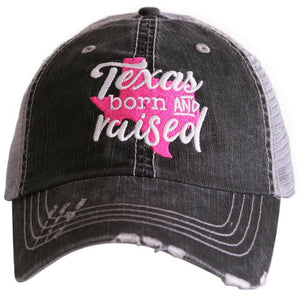 Lone Star Roots Texas Born and Raised Distressed Trucker Hat Hats 